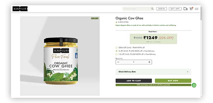 Kapiva Organic Ghee Brands In India
